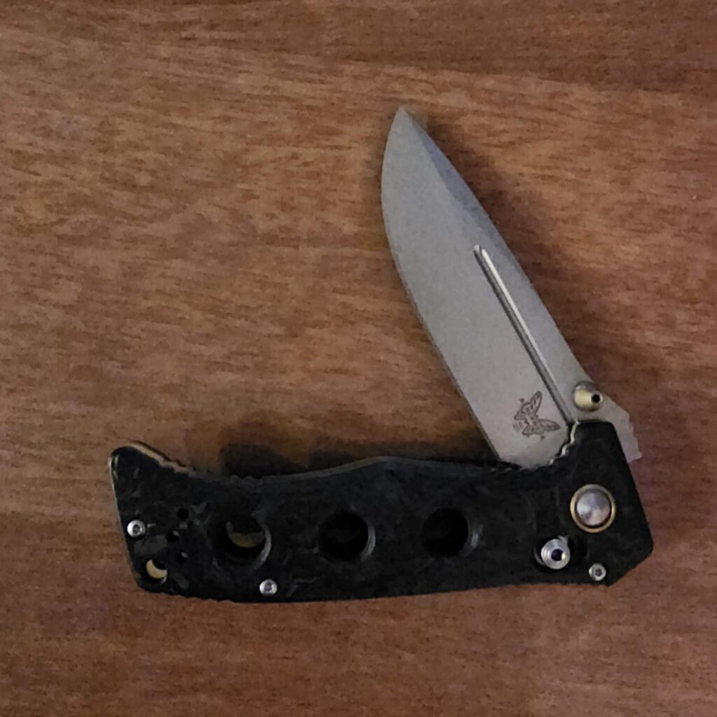 Benchmade Marbled CF Mini Adams 273-03 CPM-Magnacut – gallery image 2