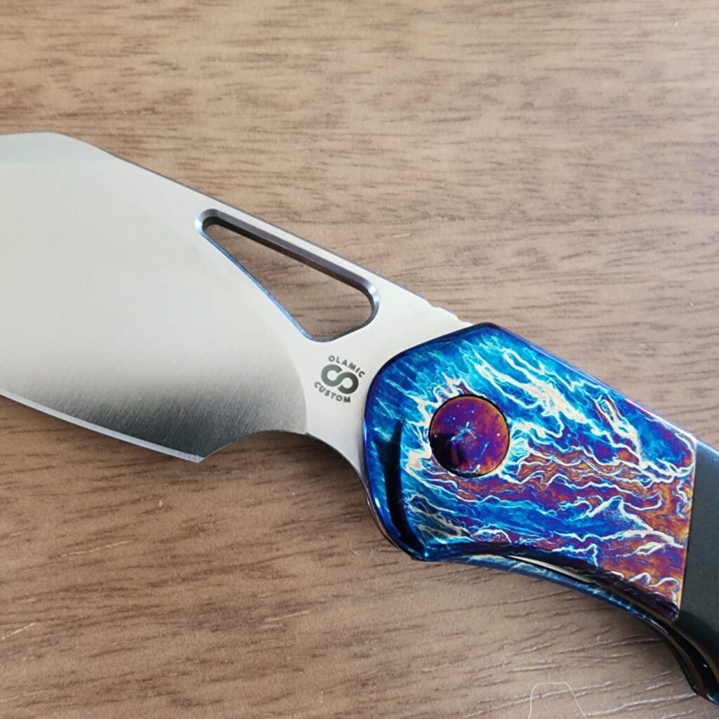 Olamic Custom Whipper Snapper Bolster Lock Sheep Foot Satin with