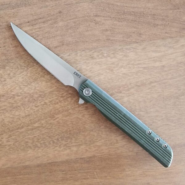 CRKT Large LCK Spring Assisted Liner Lock Knife Green G-10 (3.5" Satin) 3810 – gallery image 1