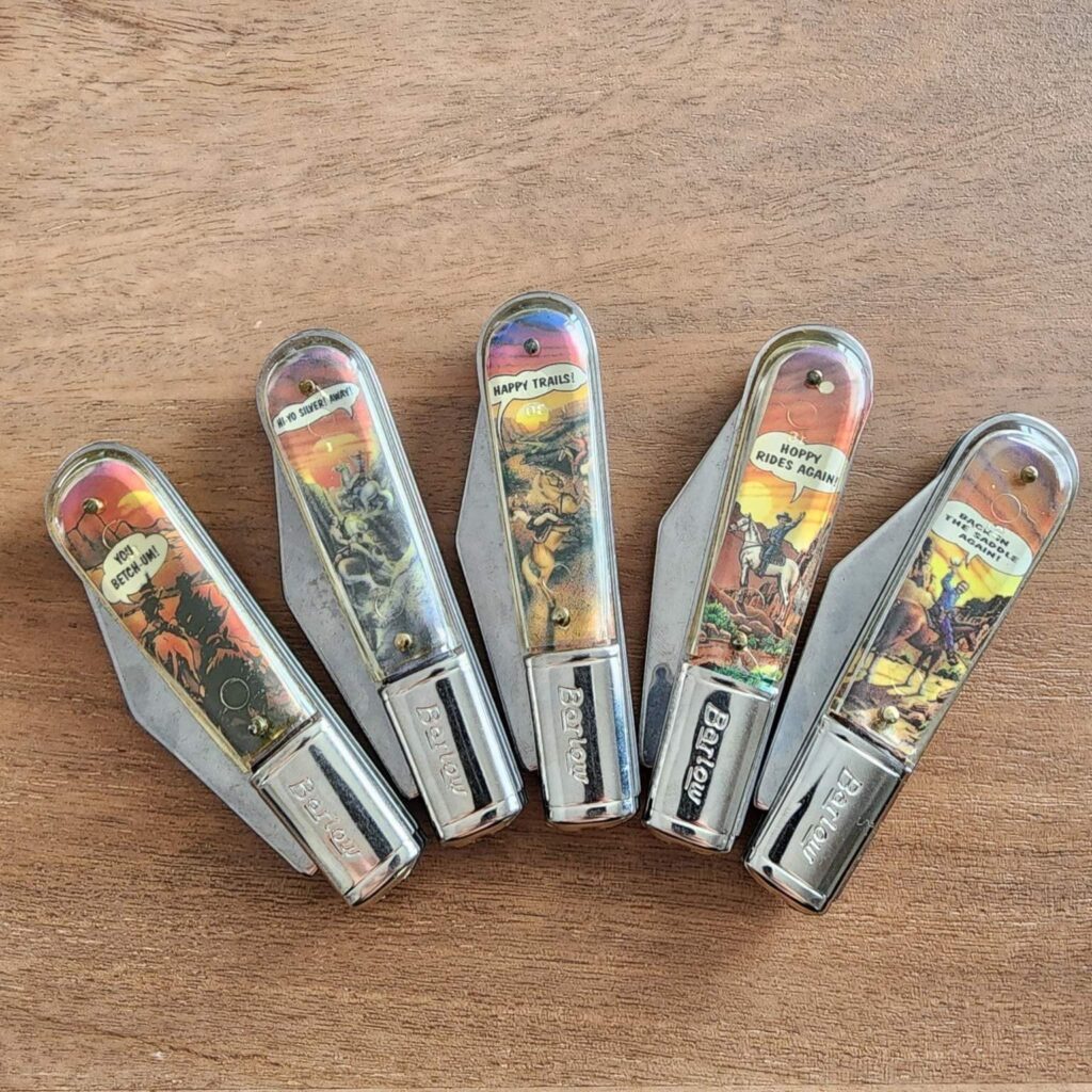 Novelty Knife Co. USA 2 Blade Barlow Western Heros Collection (5 knives included) – gallery image 4