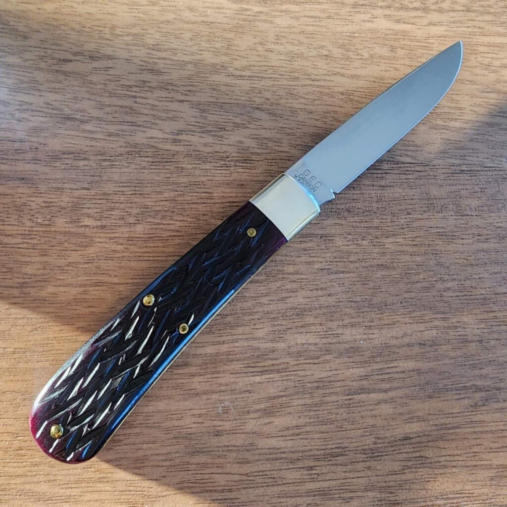 Great Eastern Cutlery #745120 Black Plumb Jigged Bone knife for sale