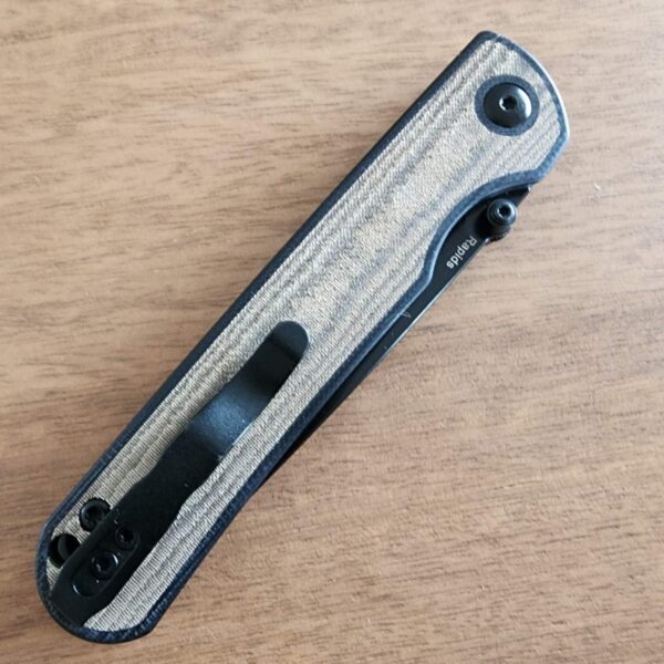 Kizer Rapids by Carlos Elstner in Black 154 CM and Green Micarta /G10 (no box) - Image 3
