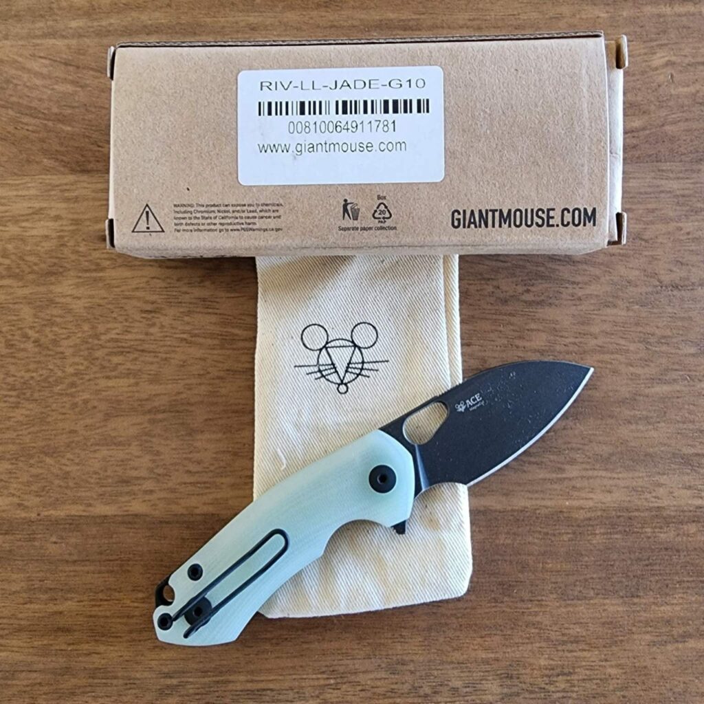 GiantMouse Vox/Anso Riv MagnaCut Liner Lock Knife JADE RIV-LL-JADE-G10 – gallery image 4