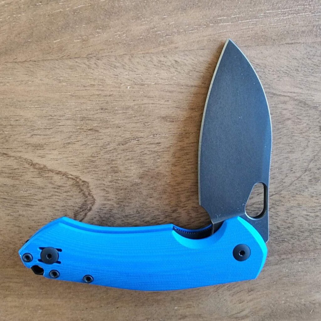 Giant Mouse ACE Vanadis Biblo-XL-Blue G10 knife for sale