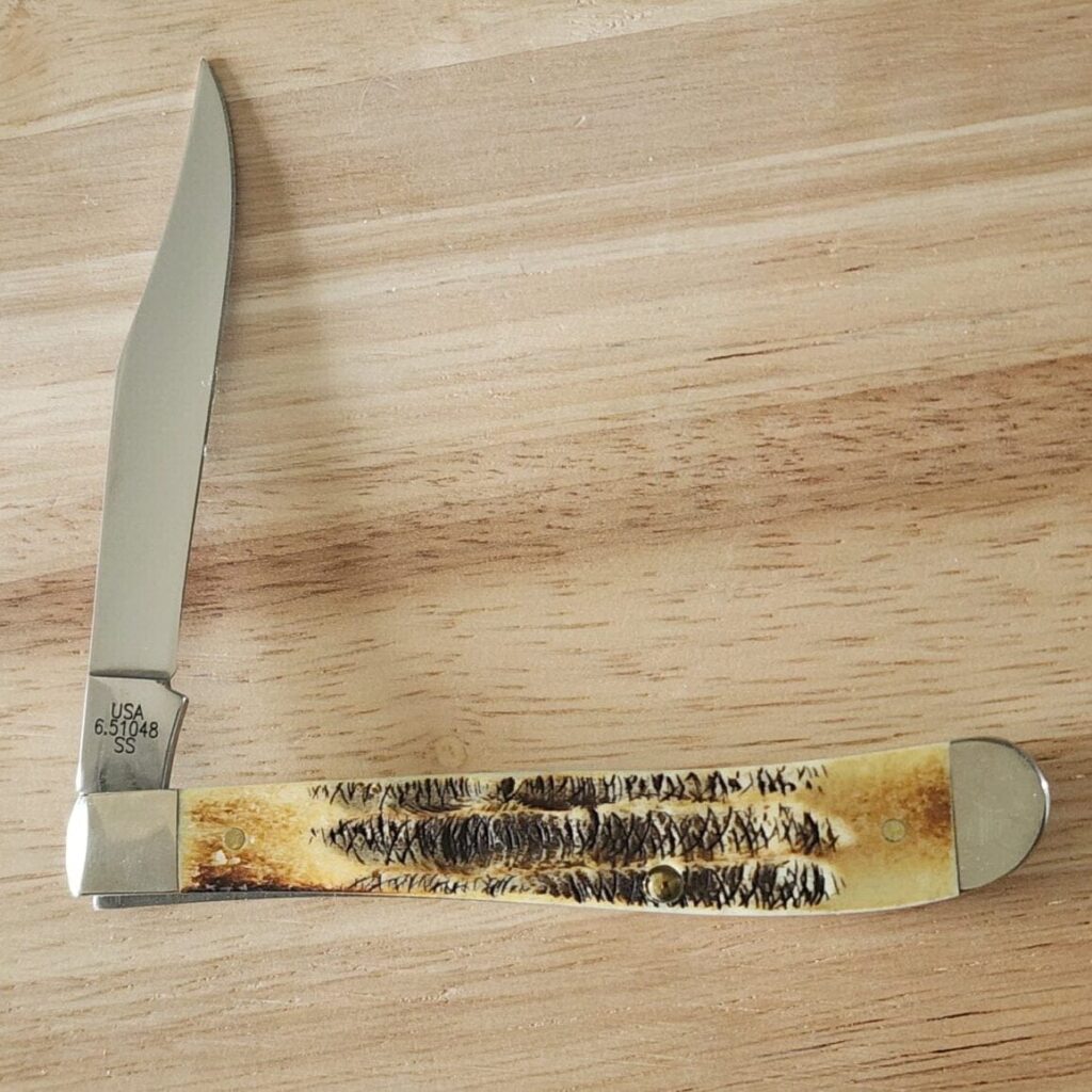 Case USA 2019 Slim Line Trapper Bone Stag 6.51048 SS – gallery image 5