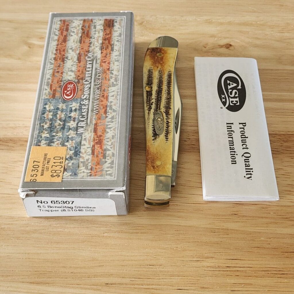 Case USA 2019 Slim Line Trapper Bone Stag 6.51048 SS – gallery image 2