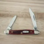 Case USA 1999 Pocket Warn 2 Blade Pen in Red Bone #6227 SS knife for sale