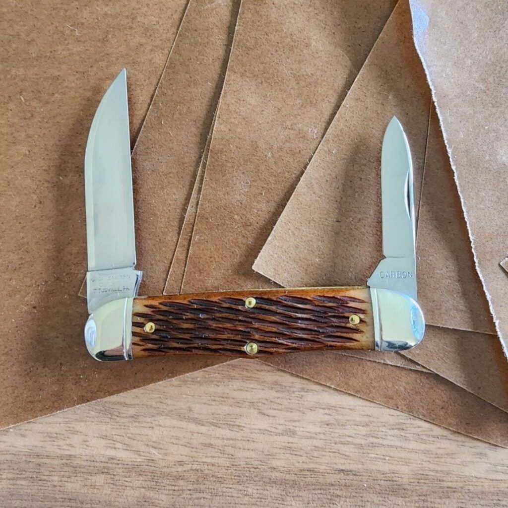 Great Eastern Cutlery #340223 Antique Autumn Jigged Bone 2023 Blade Forums SFO (Stock Photo SN will vary) knife for sale
