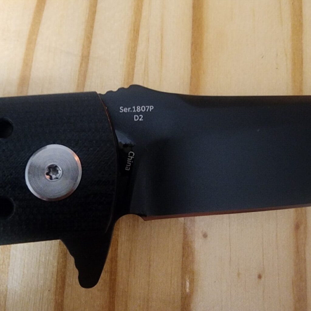 Artisan Virginia 1807P D2 Black G-10 Handle knife for sale
