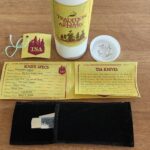 Titusville TSA Exclusive Lone Wolf Giraffe Bone Big Easy Cotton Sampler 1095 Carbon W/ Long Pull 1 of 6 knife for sale
