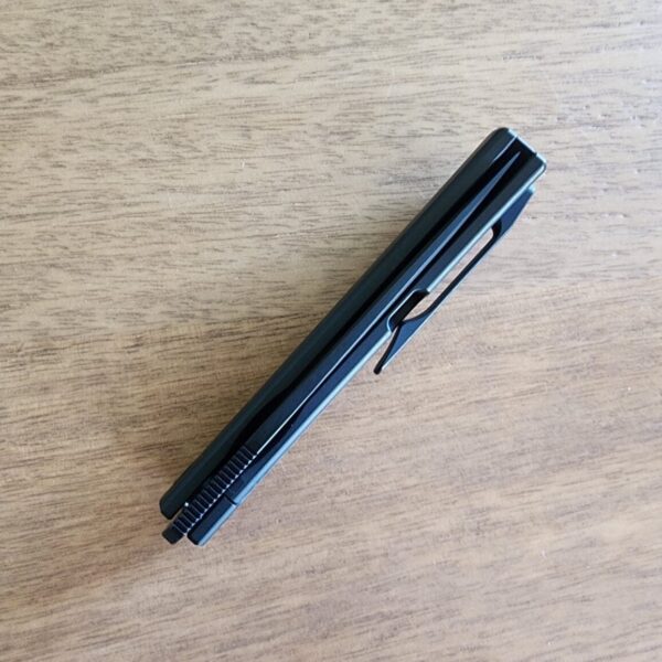 ESNYX Silver Line Workhorse Front Flipper Black Titanium, Black Clip ESN-WHFF-76 - Image 4