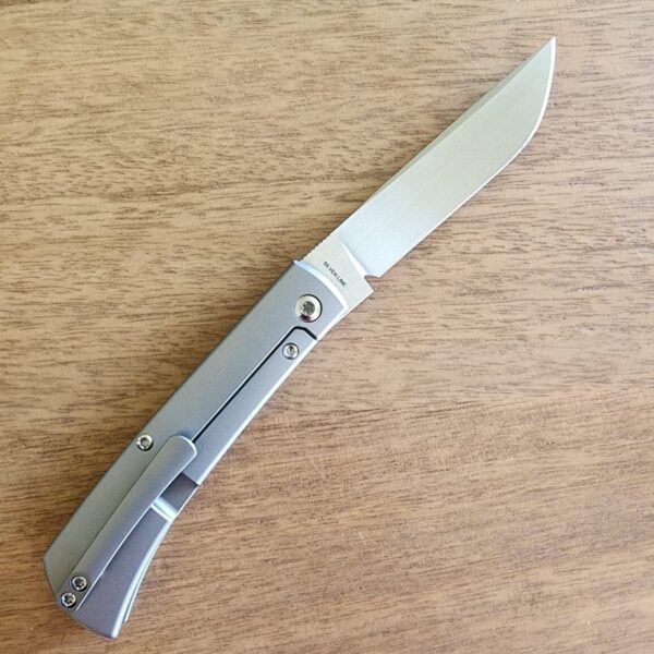 ESNYX Silver Line Workhorse Front Flipper Silver Titanium, Silver Clip ESN-WHFF-74 - Image 2