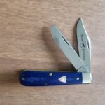 Great Eastern Cutlery #391224 Blue Linen Micarta knife for sale