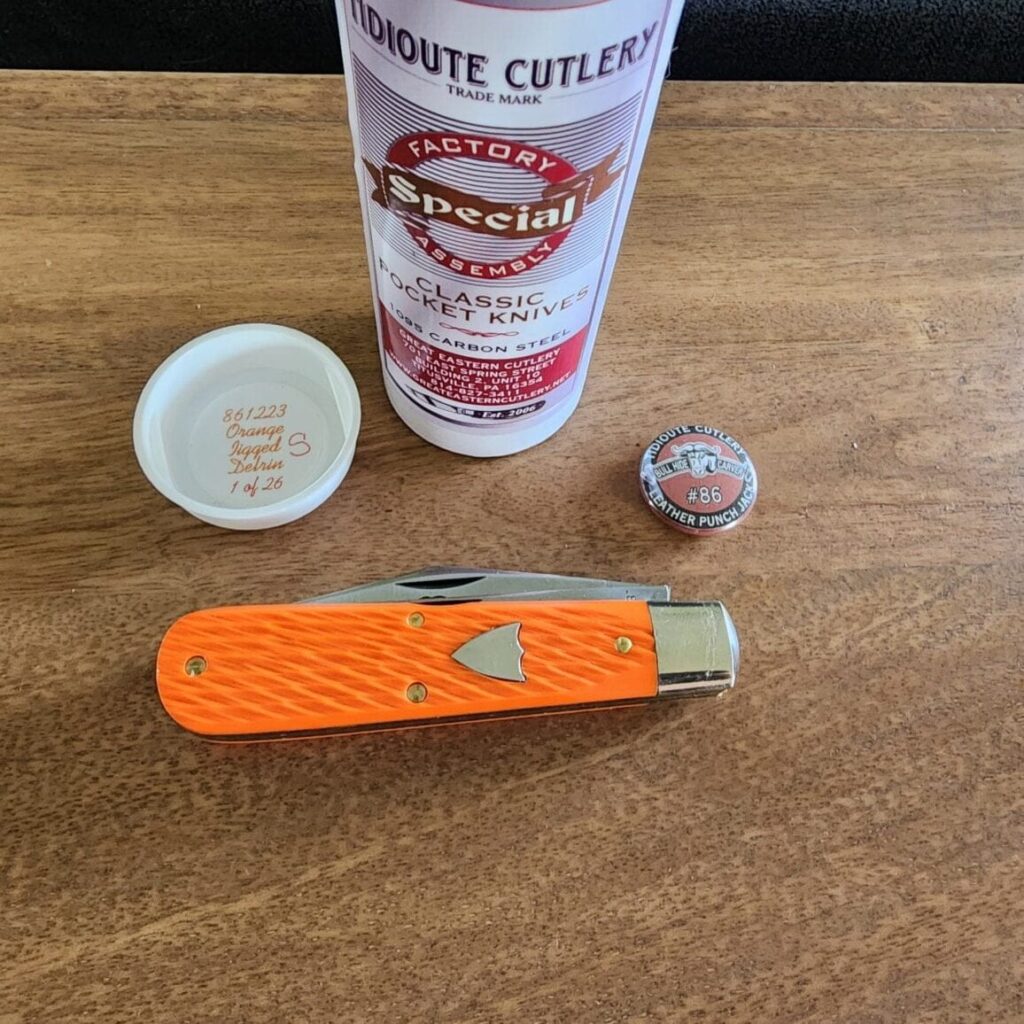Great Eastern Cutlery #861223 Jigged Orange Delrin ESPL (1 of 26 made) – gallery image 4