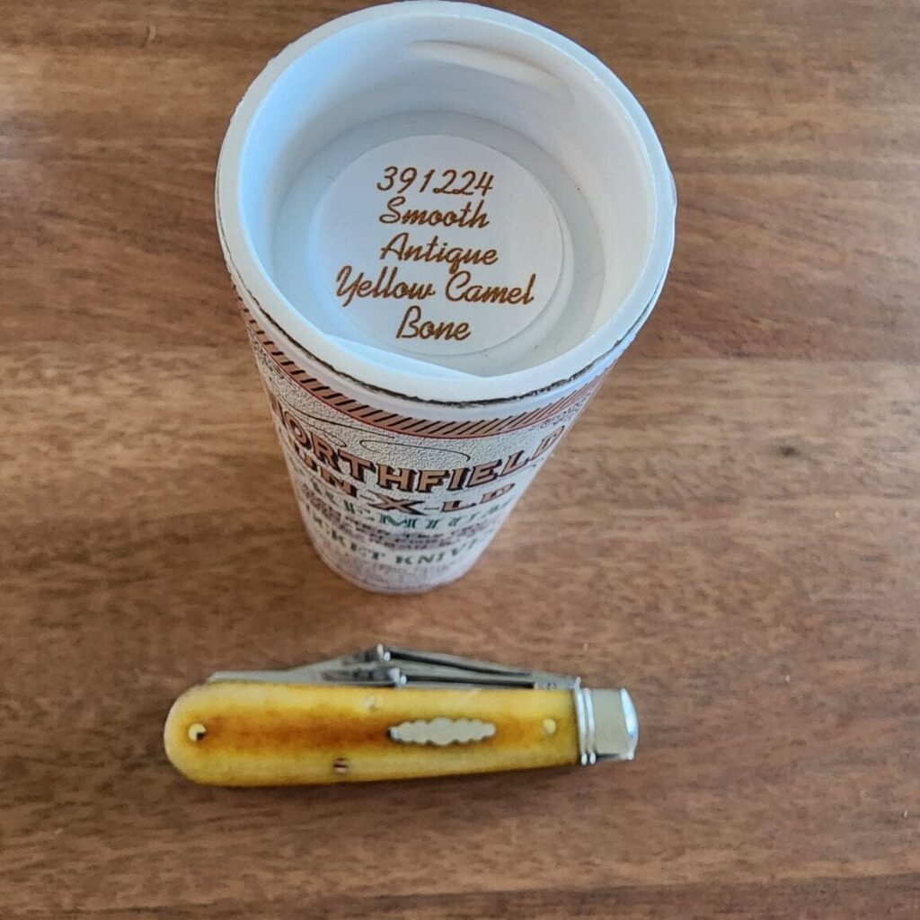 Great Eastern Cutlery #391224 Antique Yellow Smooth Camel Bone knife for sale