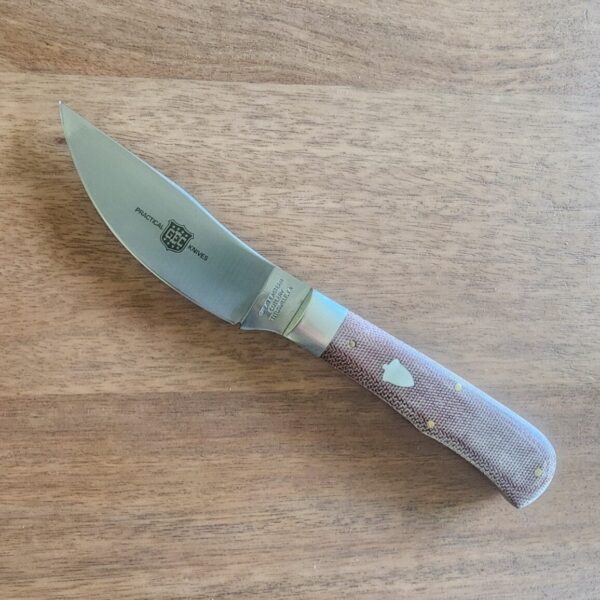 GEC Fixed Blade H23416 in Natural Canvas Micarta – gallery image 1