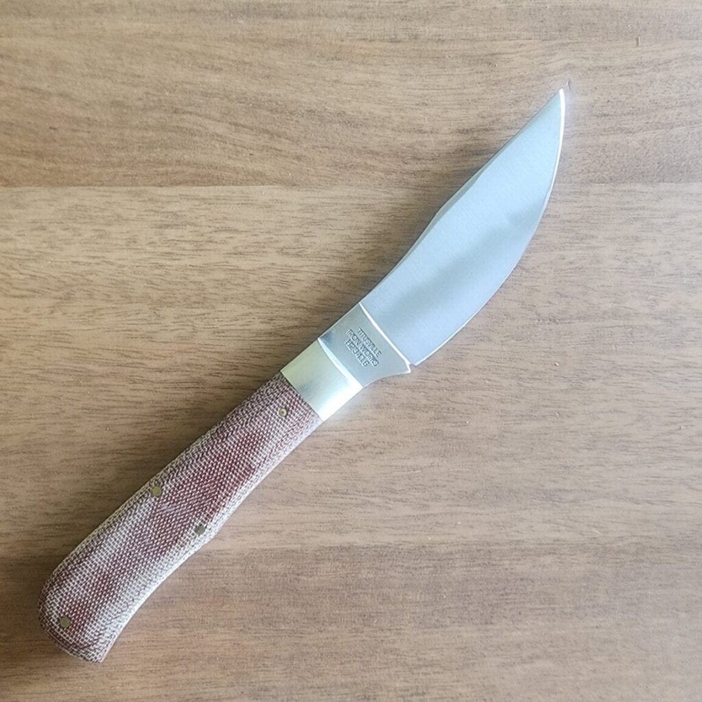 GEC Fixed Blade H23416 in Natural Canvas Micarta – gallery image 3