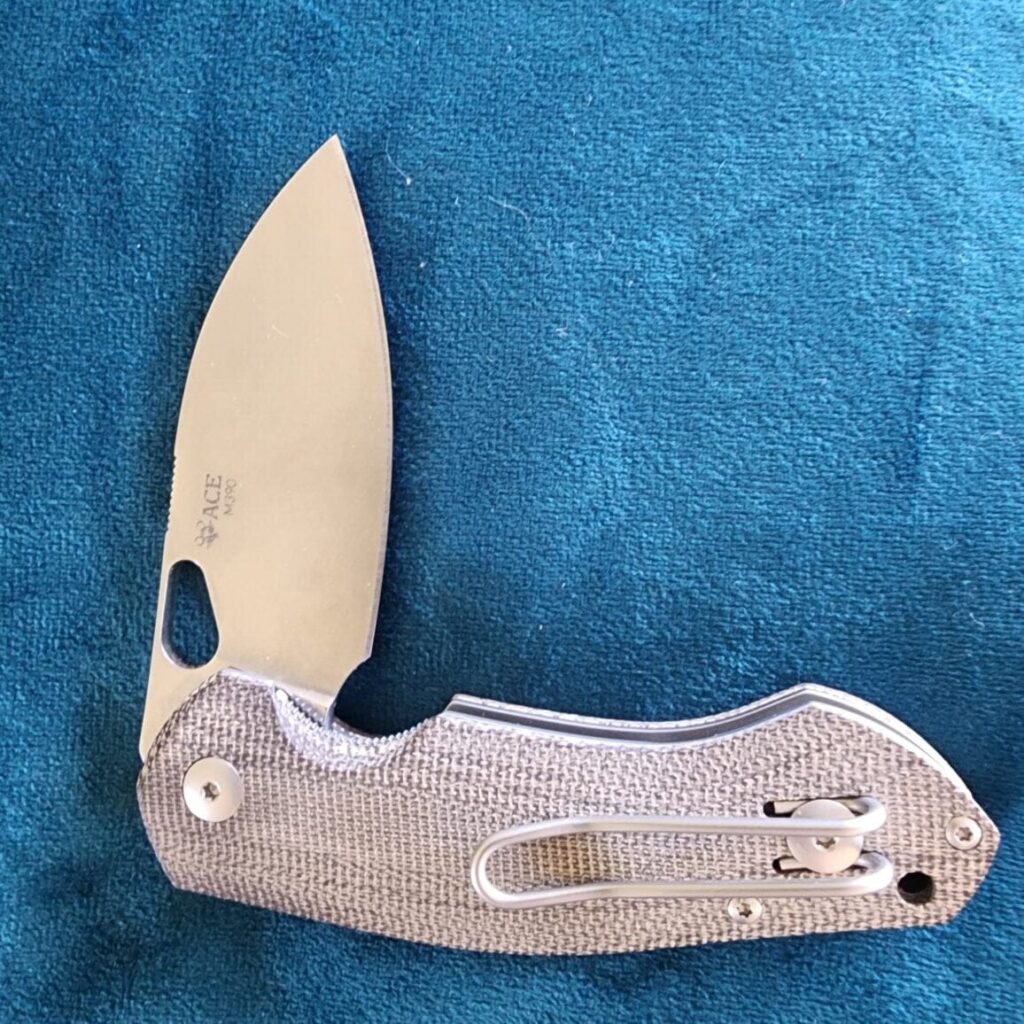 Giant Mouse ACE Biblio in Green Canvas Micarta Discounted "Rescue Mouse" – gallery image 3