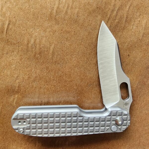 Kizer Cormorant in 20CV Satin Blade and Titanium Scales – gallery image 1