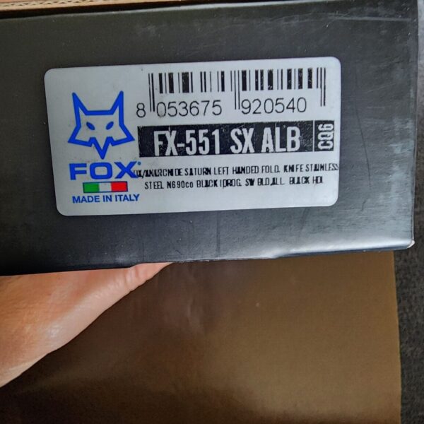 Fox Knives LEFTY FX-551 SX ALB Saturn in N690 gently used - Image 5