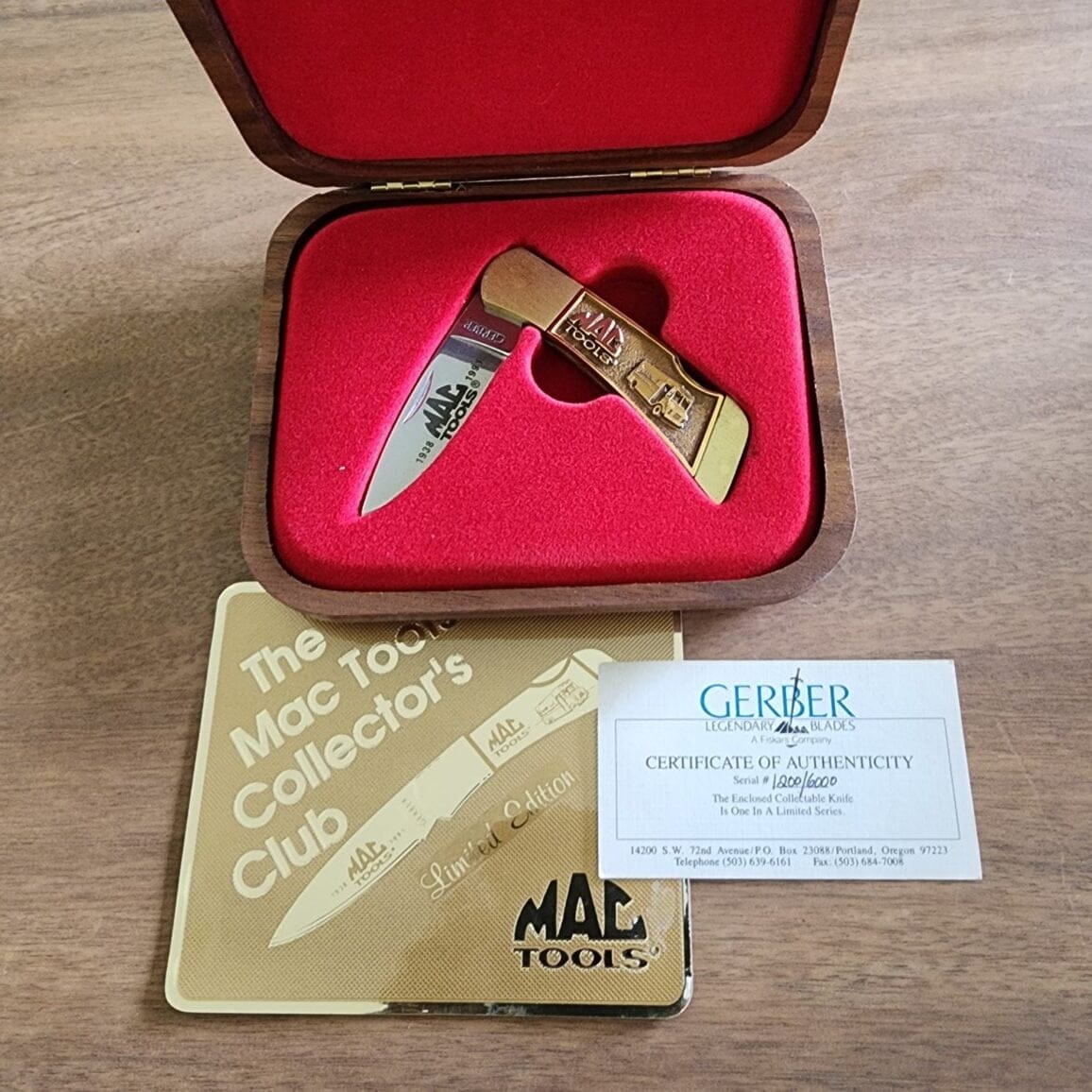 Gerber MAC Tools Collectors Club For Sale - TSA Knives