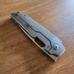 Kizer Varatas By Jacob Linquist featuring a S35VN Stone Washed Blade and Titanium Handle knife for sale