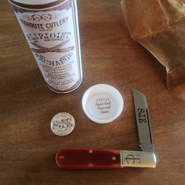 Great Eastern Cutlery #153124 SJE SFO Rust Red Sawcut Bone – gallery image 1