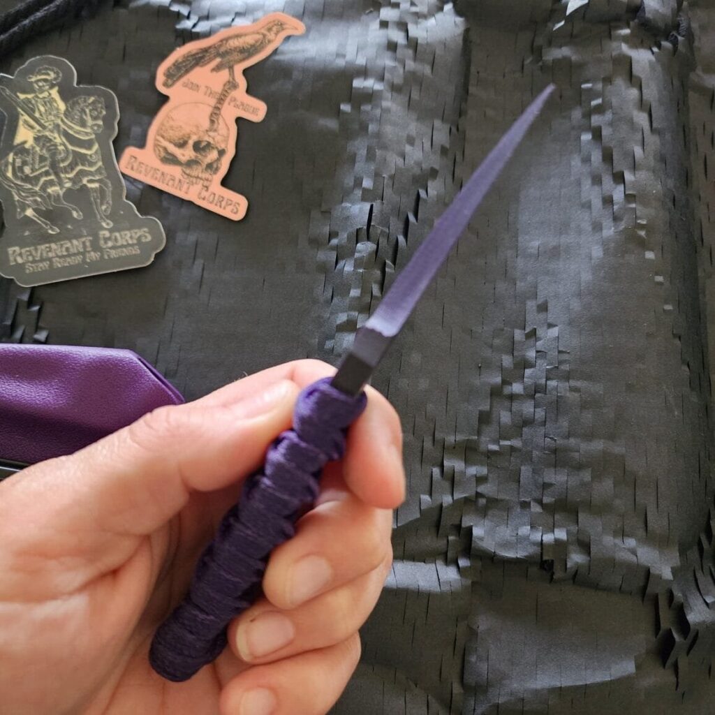 Revenant Corps G10 Great Tailed Grackle with Sheath, Purple on Black. – gallery image 4