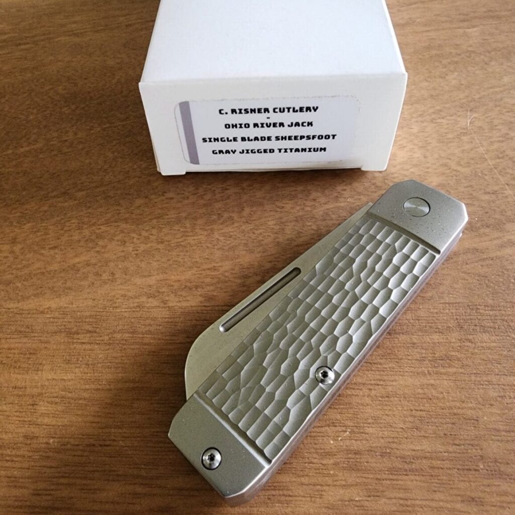 C Risner Ohio River Jack Single Sheepsfoot Gray Jigged Titanium – gallery image 4
