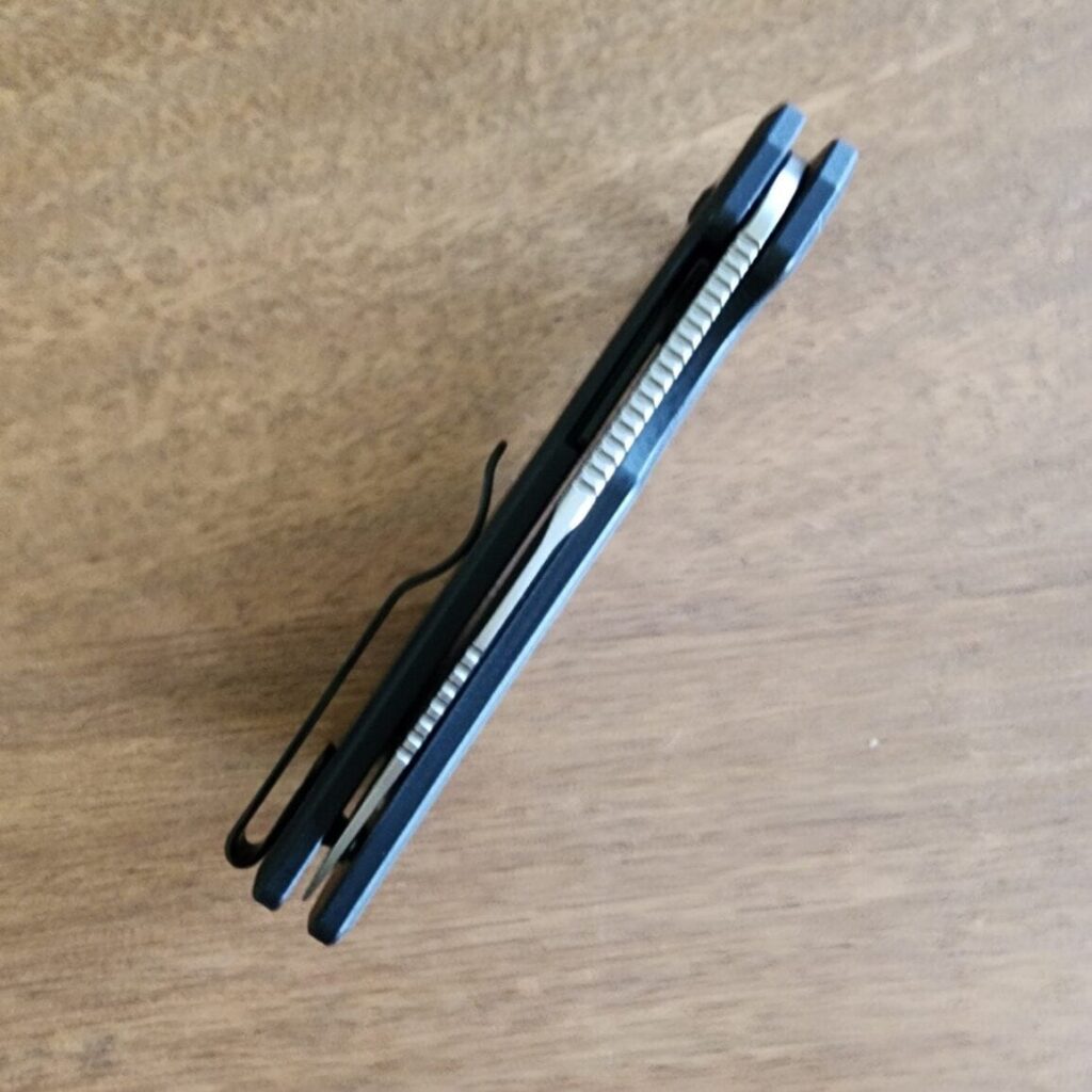 Kizer Nice Guy By Azo featuring a 154 CM Satin Blade and G10 Carbon Fiber Handle V3011C1 – gallery image 5