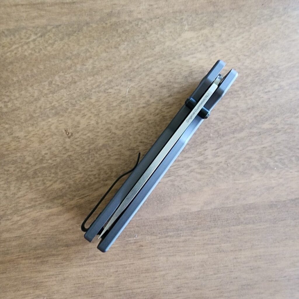 Kizer Original XL with 154 CM Stone Washed Blade, Button Lock and Aluminum. Model V4605C2 – gallery image 5