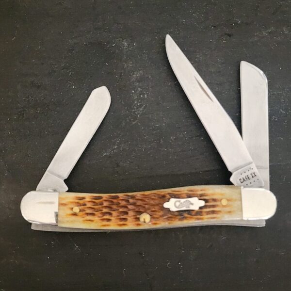 Case XX USA 6318 SS Antique Bone Rogers Corn Cob Jig Medium Stockman – gallery image 1