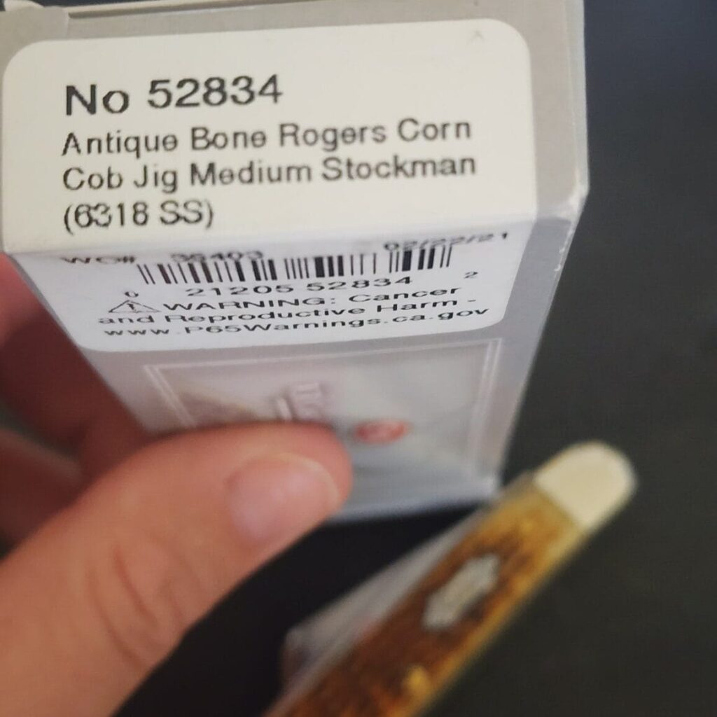 Case XX USA 6318 SS Antique Bone Rogers Corn Cob Jig Medium Stockman – gallery image 2