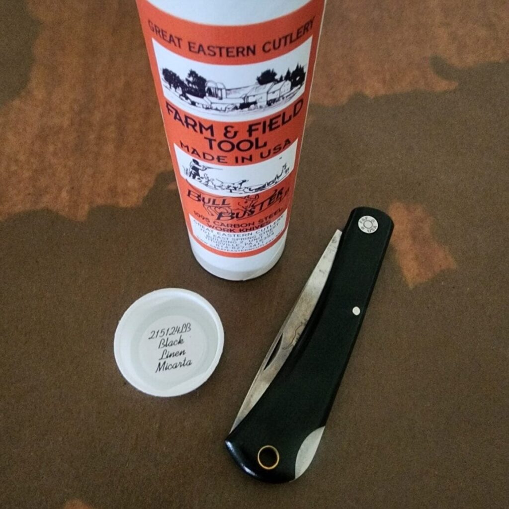 Great Eastern Cutlery #215124 LB Black Linen Micarta USED – gallery image 2