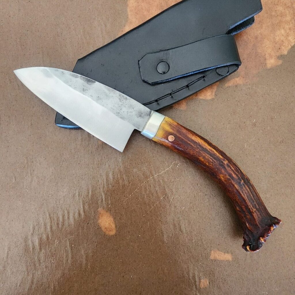 BillaBong Blades Deer Antler Custom Hunting Knife knife for sale