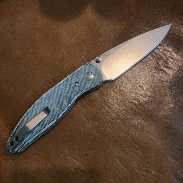 Three Rivers MFG Atom Deep Blue Sea Micarta