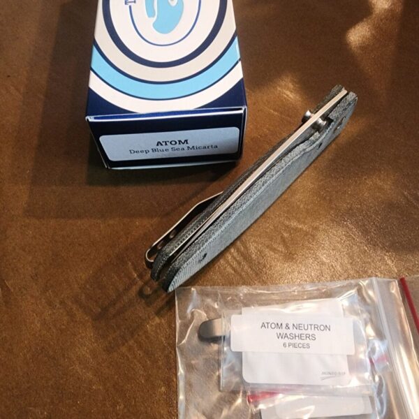 Three Rivers MFG Atom Deep Blue Sea Micarta - Image 2