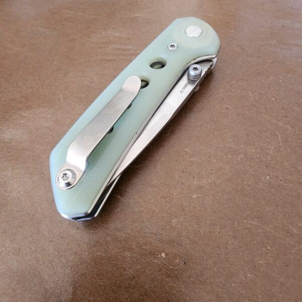 Reate PX-LT in Jade G10 and Stone Washed Nitro-V (used) - Image 2