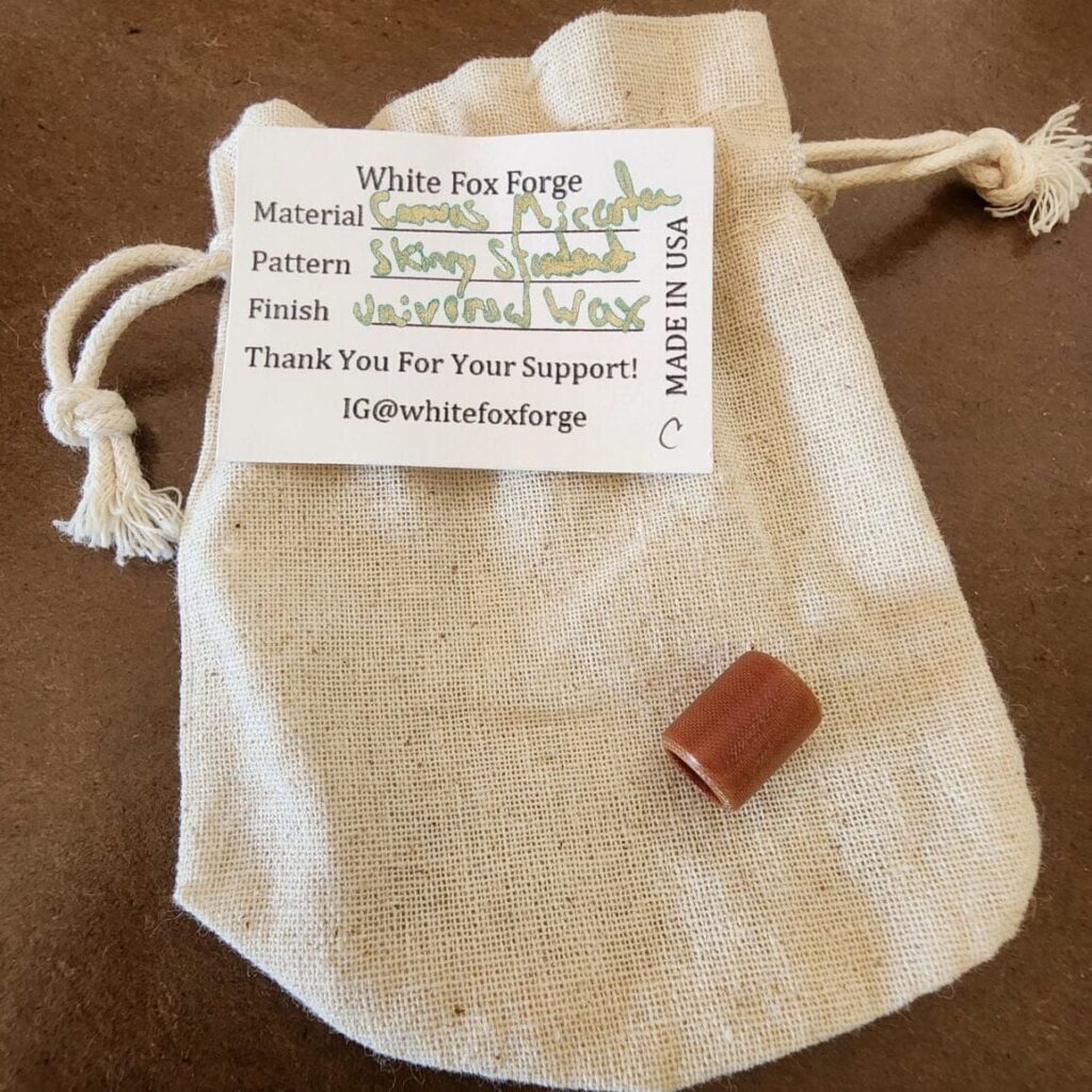 Beads, Custom Made Lanyard Beads By Sean at White Fox Forge Canvas Micarta Skinny – gallery image 2