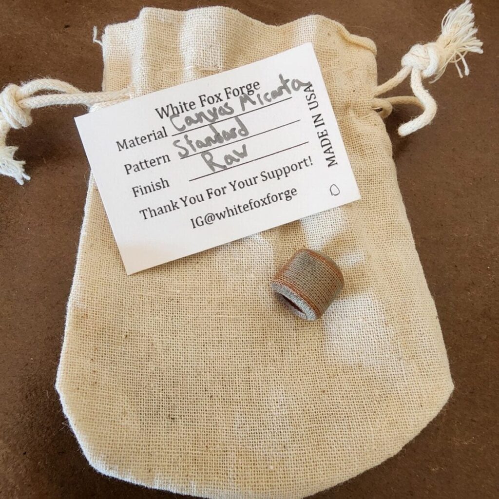Beads, Custom Made Lanyard Beads By Sean at White Fox Forge Canvas Micarta – gallery image 2
