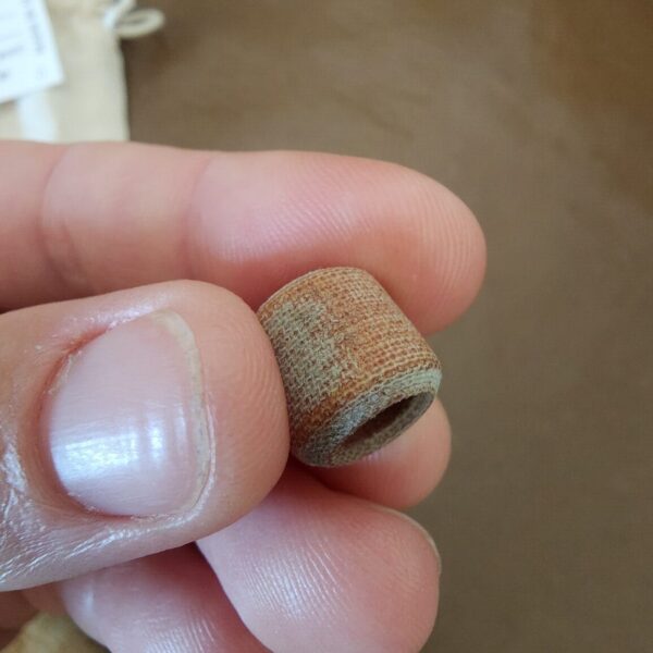 Beads, Custom Made Lanyard Beads By Sean at White Fox Forge Canvas Micarta – gallery image 1