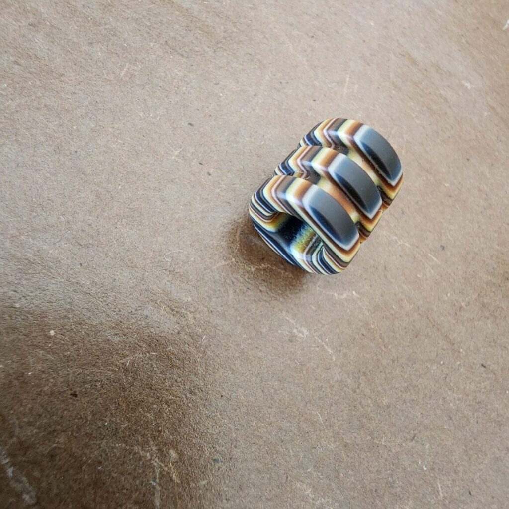Beads, Custom Made Lanyard Beads By Sean at White Fox Forge Ribbed Resin – gallery image 3