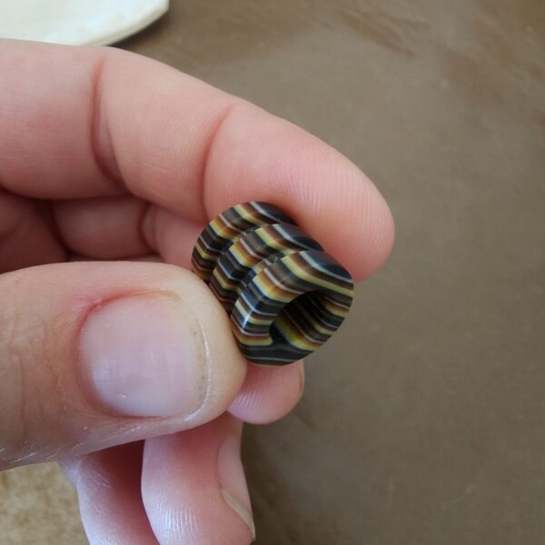 Beads, Custom Made Lanyard Beads By Sean at White Fox Forge Ribbed Resin – gallery image 1