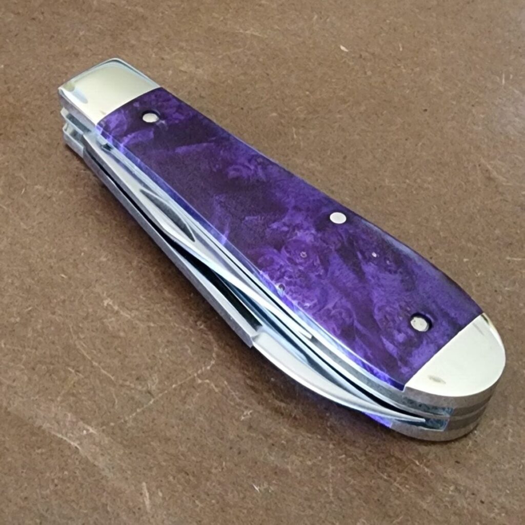 TSA Knives Exclusive Old Man Jack Caplifter w/ Spear Blade Purple Box Elder 1 of 10 by Daniels 07/2024 – gallery image 3