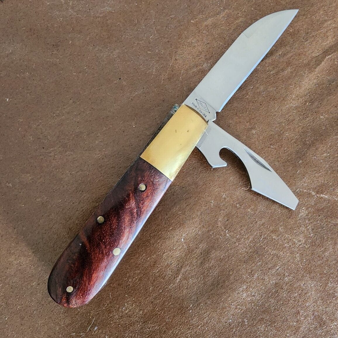 Trestle Pines Knives Grand Portage Honduran Rosewood Caplifter By