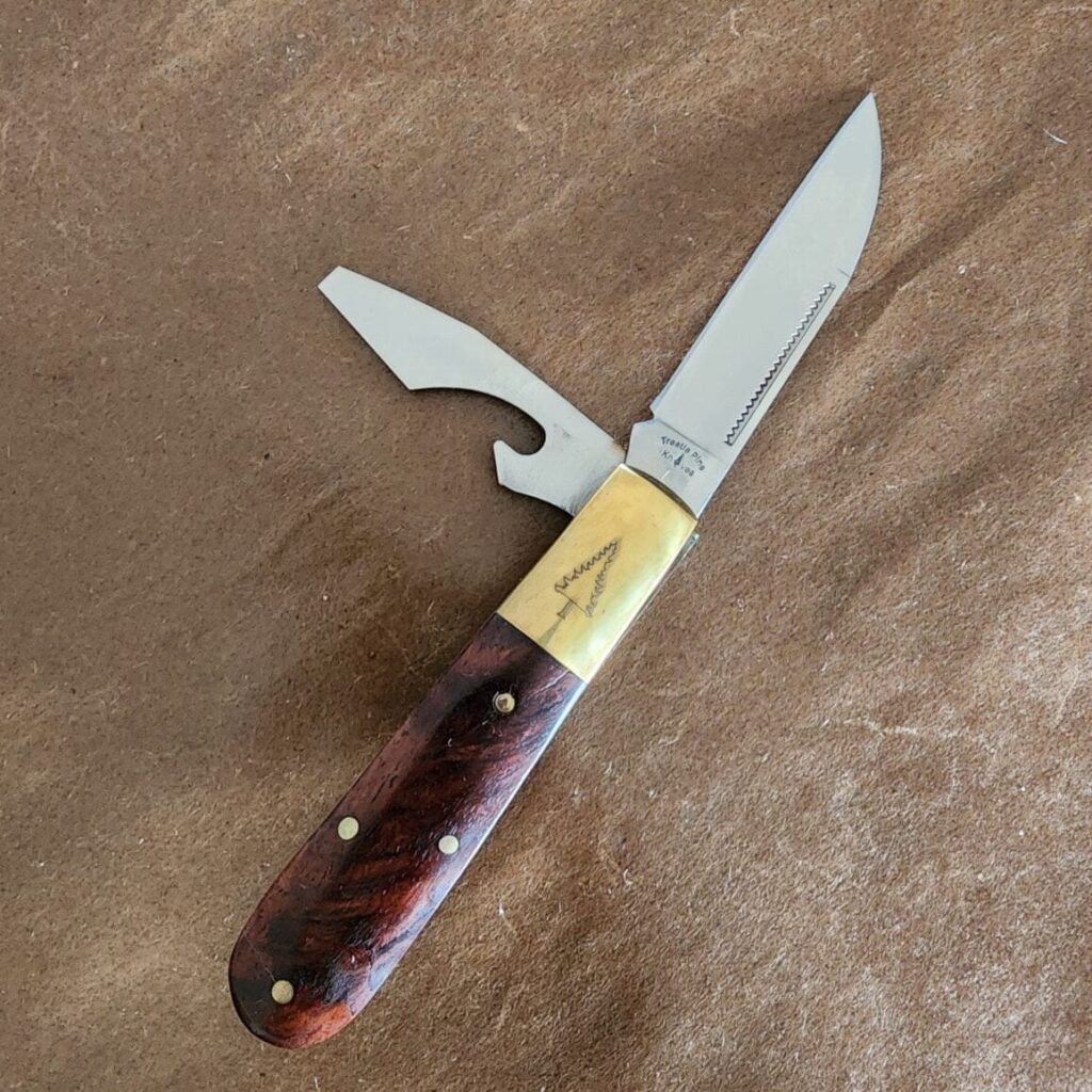 Trestle Pines Knives Grand Portage Honduran Rosewood Caplifter By Queen Cutlery – gallery image 2
