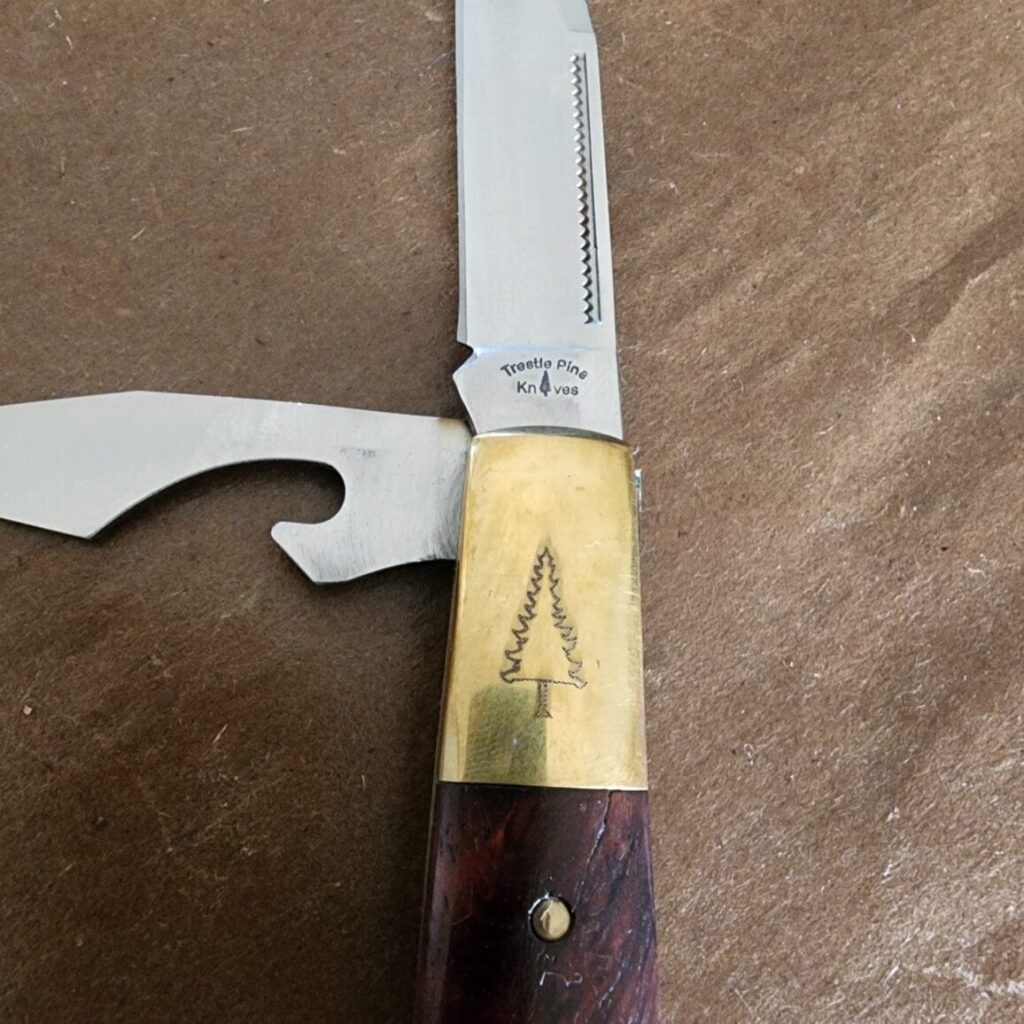 Trestle Pines Knives Grand Portage Honduran Rosewood Caplifter By Queen Cutlery – gallery image 3