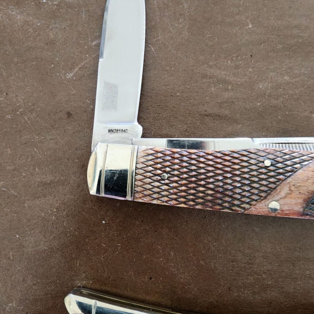 Limited Edition Winchester Collector's Edition Knife Set, Stainless steel blade with match strike pulls and brown checkered bone. (Set of 5) – gallery image 3