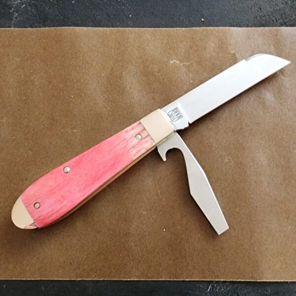 TSA Knives Exclusive Old Man Jack Caplifter w/ Sheepsfoot Red Velvet Giraffe Bone (1 of 3) by Daniels 07/2024 - Image 6