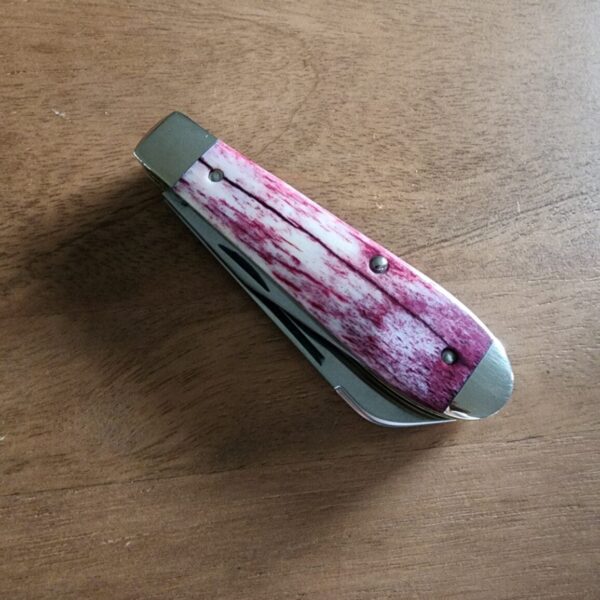 TSA Knives Exclusive Old Man Jack Caplifter w/ Sheepsfoot Red Velvet Giraffe Bone (1 of 3) by Daniels 07/2024 - Image 4